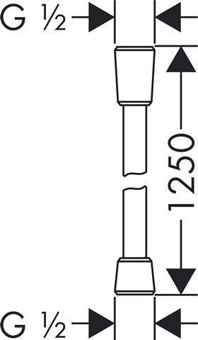 hansgrohe Brauseschlauch Axor 1250mm, chrom-28622000