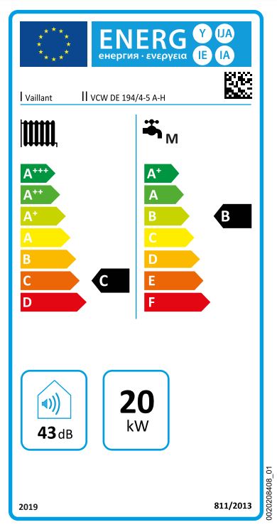 Vaillant Gas-Wandheizgerät atmoTEC plus VCW 194/4-5A, Erdgas E, Kamin-10017845