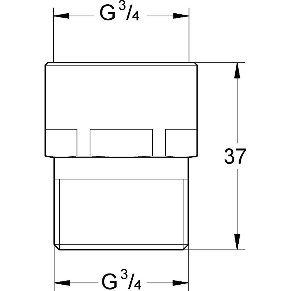 GROHE WAS-Schlauchplatzsicherung 3/4", chrom 