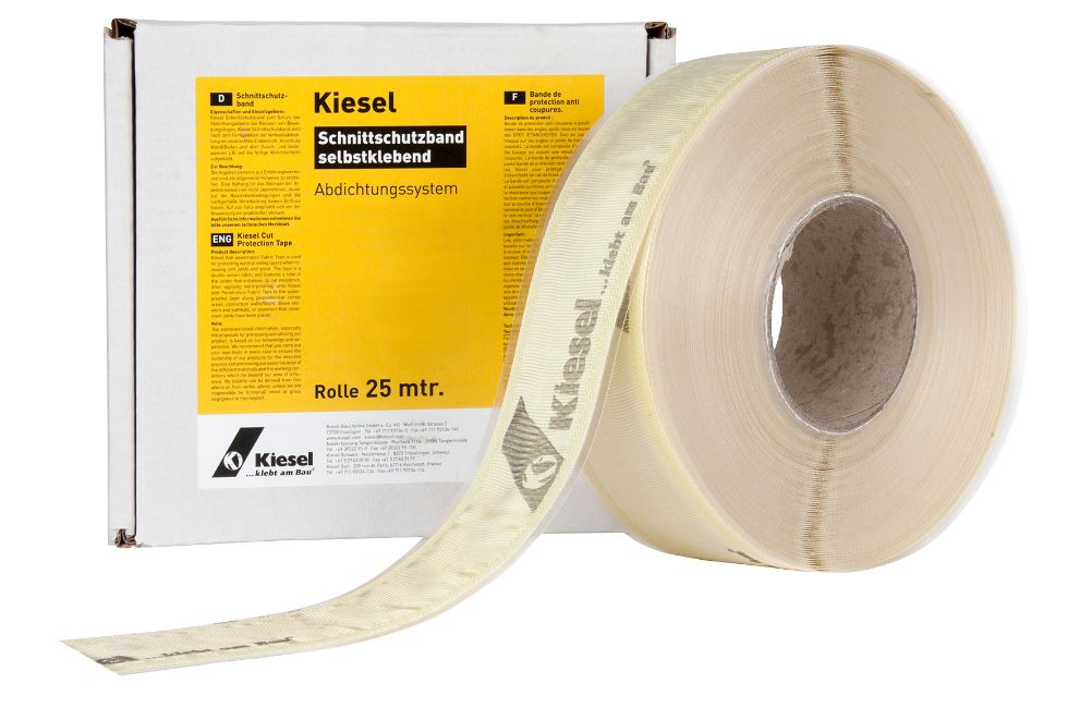 Kiesel Schnittschutzband beige, 25 M