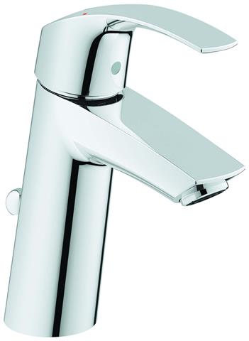 GROHE Waschtisch-Einhebelmischer Eurosmart chrom, M-Size, mit Ablaufgarnitur, mit Temperaturbegrenze-23322001