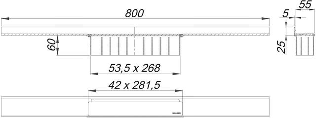 Dallmer Duschrinne CeraWall Select-535252