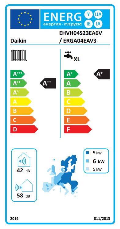 Daikin Inneneinheit Altherma 3 R F 4 kW mit integriertem 230 l Edelstahlspeicher (Heizen)-EHVH04S23E6V