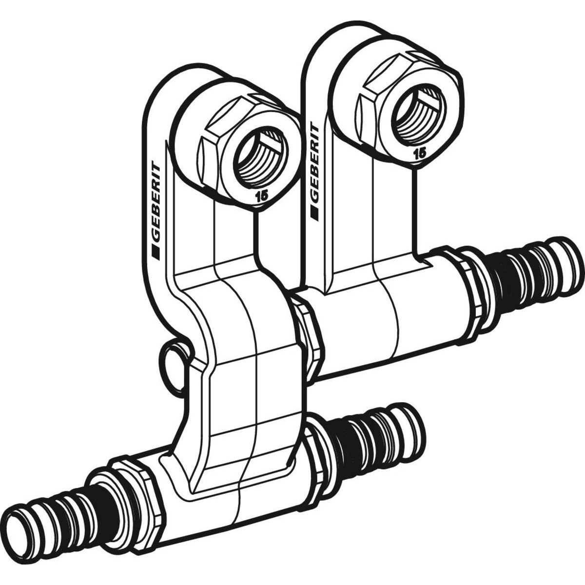 Geberit Anschluss-T-Stück-Set Mepla-611361227