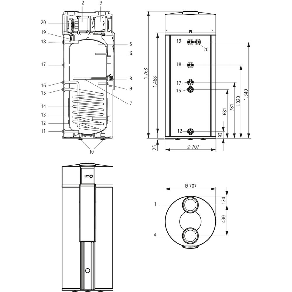 Kermi Trinkwasserwärmepumpe x-change fresh 300 A I-W20201