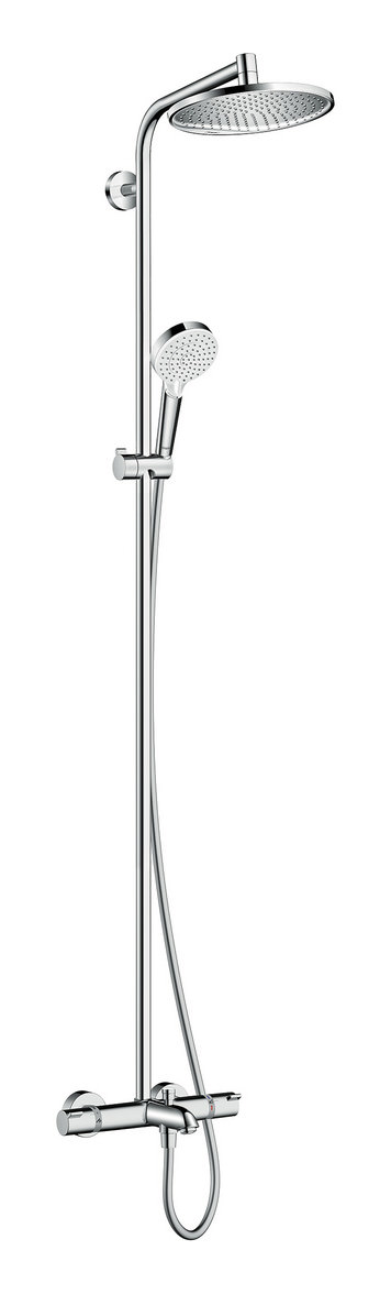 Showerpipe Crometta S 240 1jet, Ø 240 mm, für Badewanne, mit Thermostat, chrom