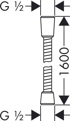 hansgrohe Sensoflex Metallbrauseschlauch 125 cm-28132000