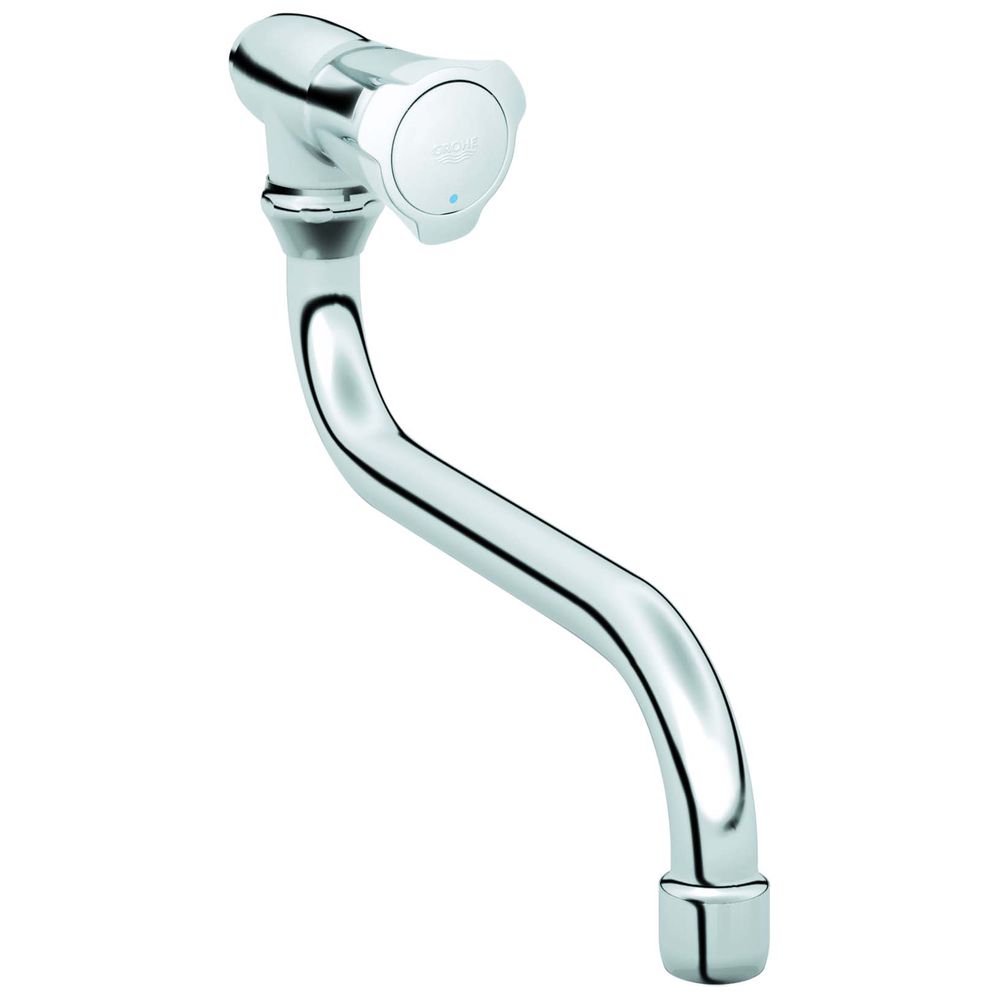 GROHE Auslaufventil Costa 1/2", schwenkbar, Markierung blau, Wandmontage, chrom -30484001