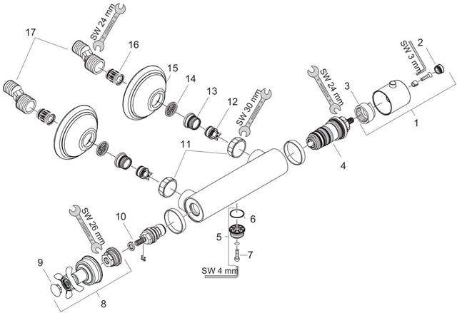 hansgrohe Brausethermostat Axor Montreux-16261000