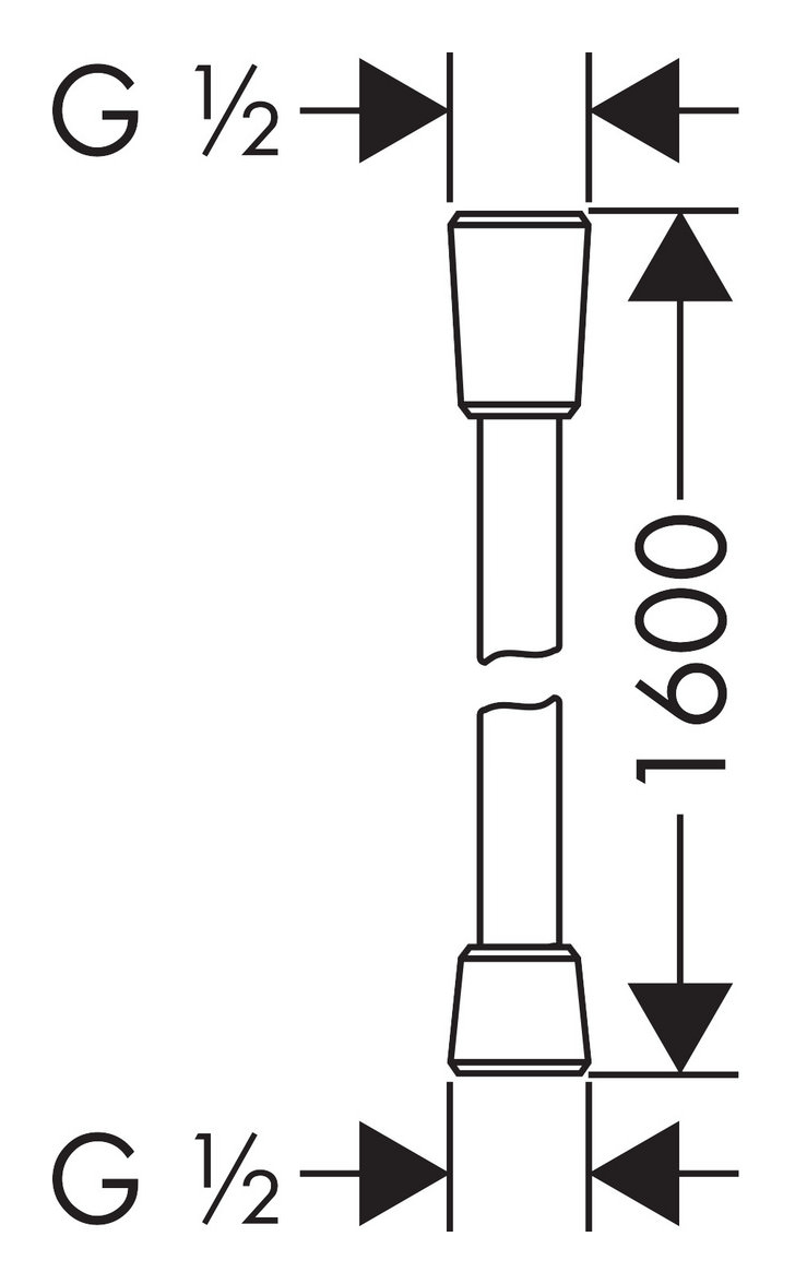 Hansgrohe Brauseschlauch Isiflex 160 cm, chrom-28276000