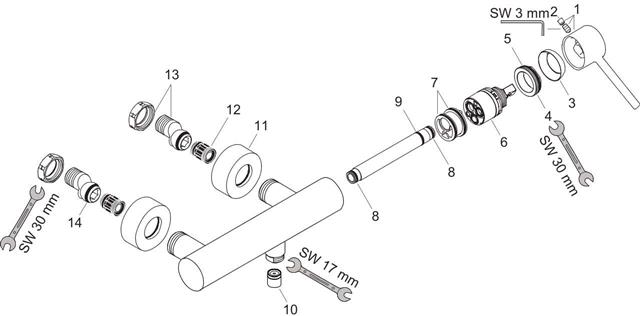 hansgrohe Brause-Einhebelmischer Axor Starck AP, mit Pingriff, chrom