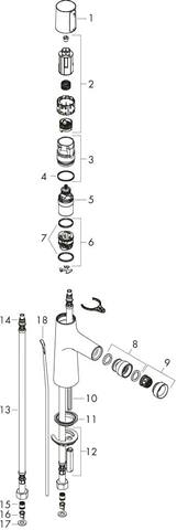 hansgrohe Bidet-Einhebelmischer Talis Select S chrom, mit Ablaufgarnitur-72202000