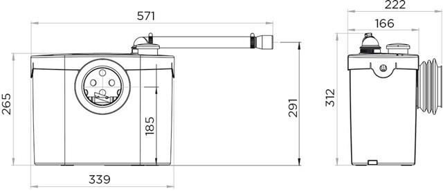 SFA WC-Hebeanlage SaniBroy UP für Stand-WC, weiß 