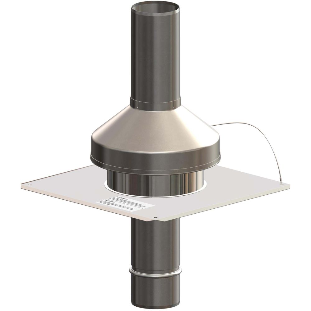 ATEC Mündungs-Set PolyTop DN 80, 330 x 330 mm, Edelstahl-01342