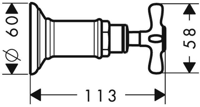 hansgrohe Fertigmontageset Axor Montreux UP-Absperrventil, chrom-16871000