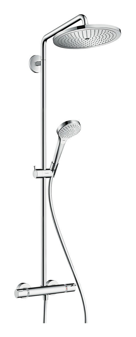 Showerpipe Croma Select S S280 1jet, mit Brausearm 400 mm schwenkbar, chrom