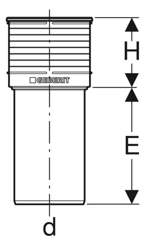 Geberit WC-Anschlussstutzen Silent PP DN 100, schalloptimiert, mit Schutzdeckel, weiß 390592111