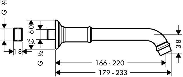 hansgrohe Wanneneinlauf Axor Montreux