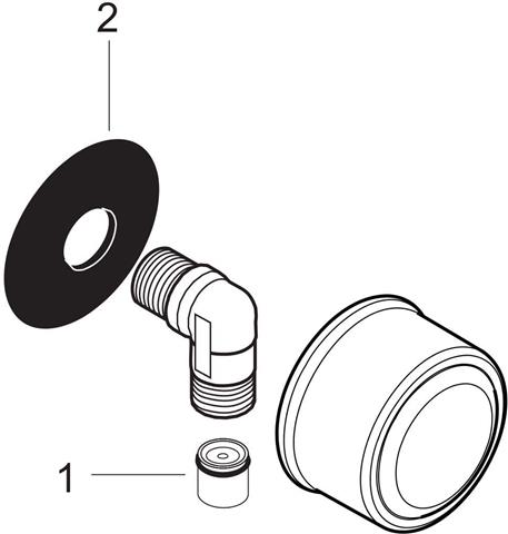 hansgrohe Schlauchanschluss Fixfit Classic DN 15, mit Rückflussverhinderer, chrom