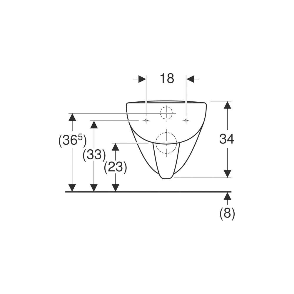 Geberit Wand-Tiefspül-WC Renova Plan 6/5 l, weiß