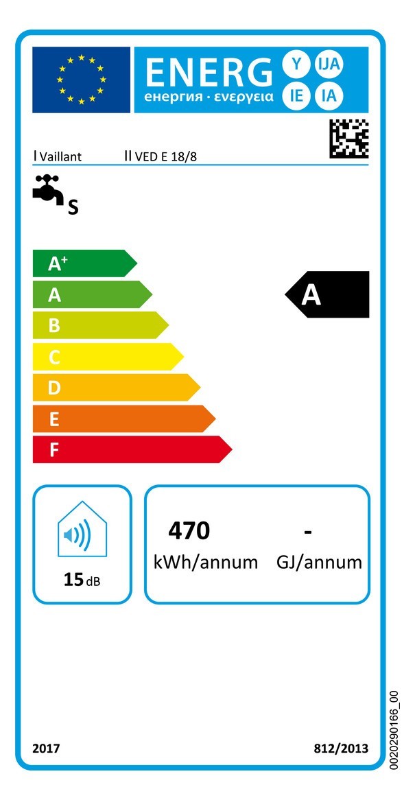 Vaillant Elektro-Durchlauferhitzer VED E 18/8 18 kW, elektronisch geregelt-10023777