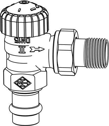 IMI Thermostat-Ventilunterteil V-exact II-3711-01.000