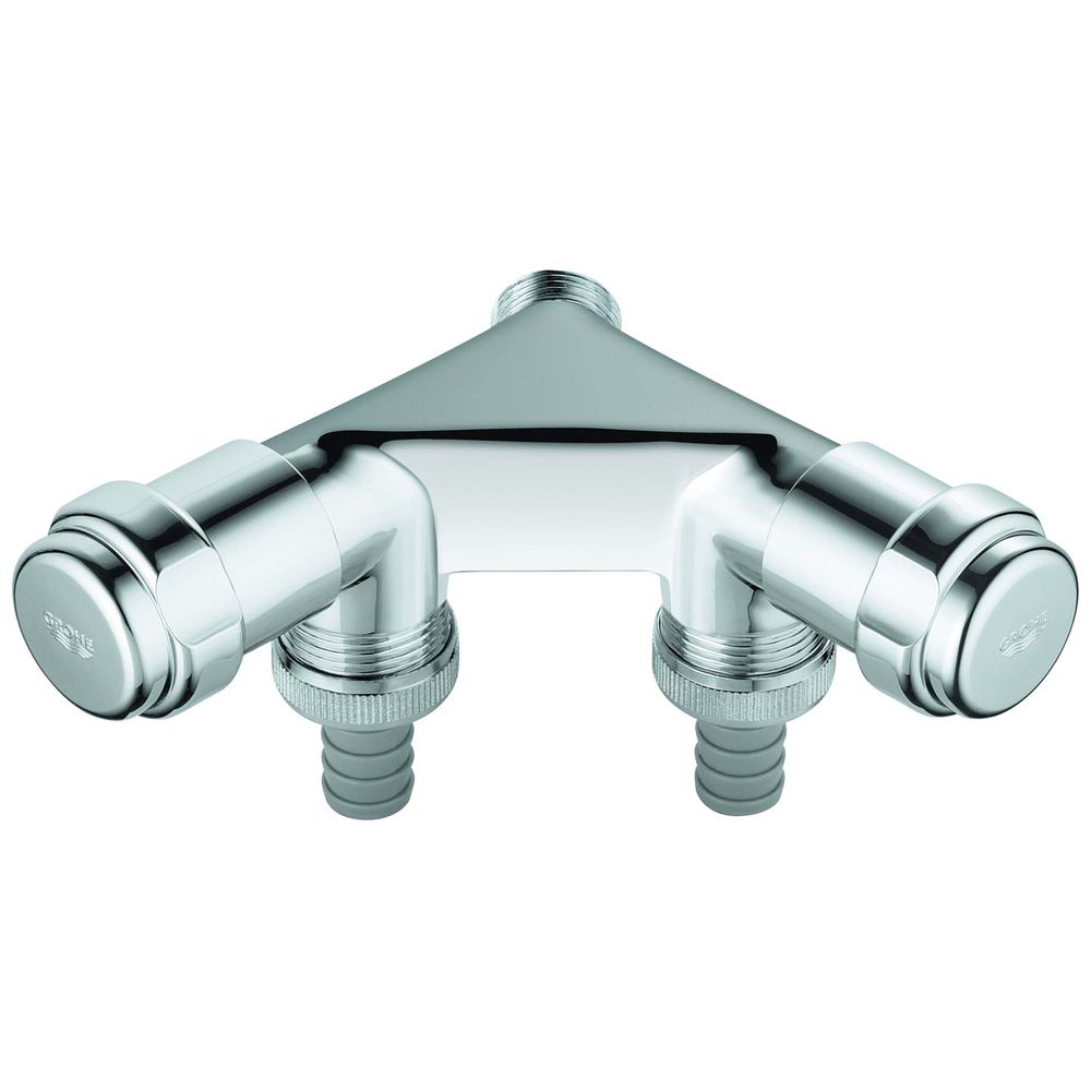 GROHE WAS-Doppelventil 1/2", einfach, chrom 