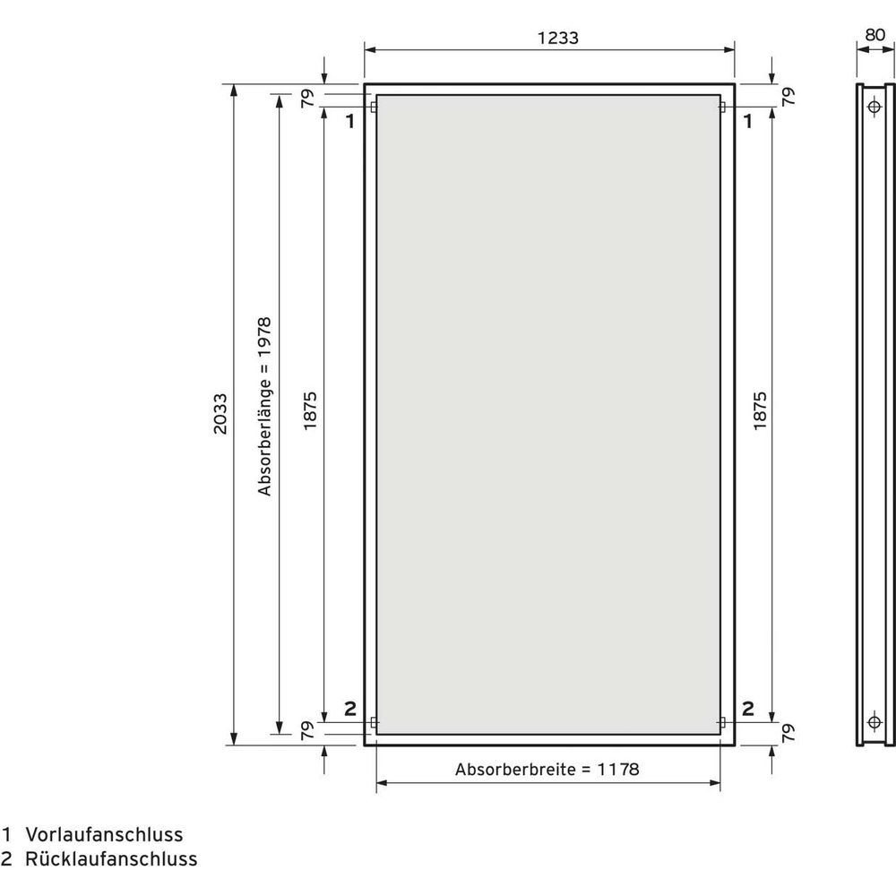 Vaillant Flachkollektor auroTHERM VFK 145/3 V, vertikale Montage-10038514