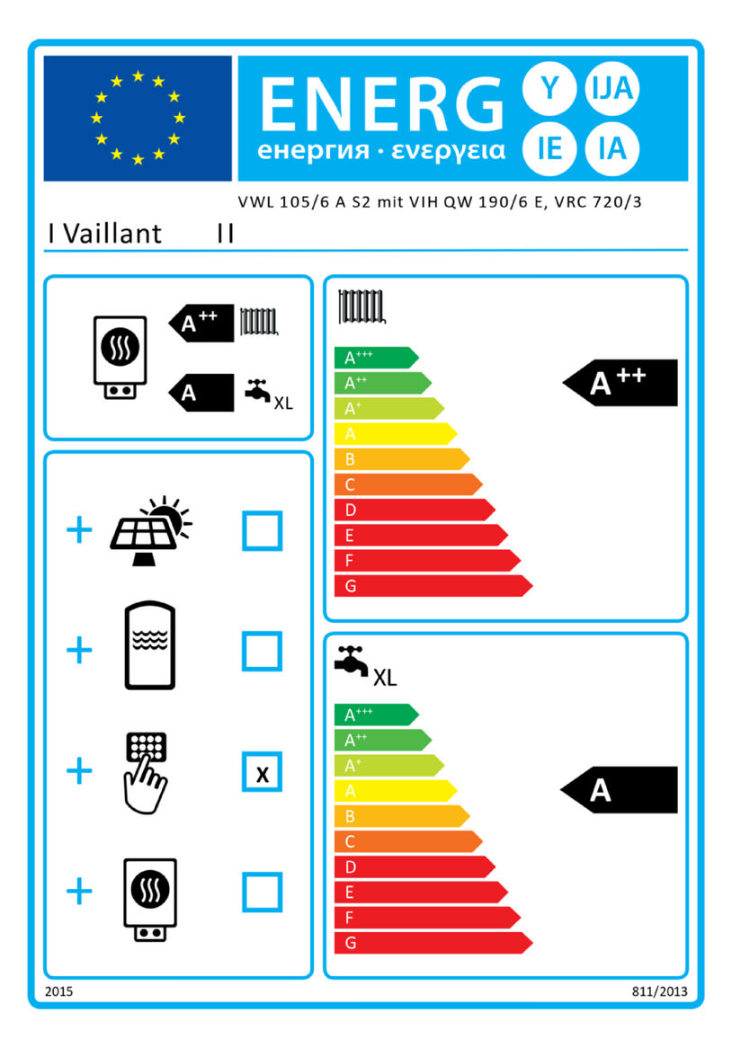 Vaillant Wärmepumpenpaket 4.3203 aroTHERM plus VWL 105/6A S2 mit uniTOWER plus VIH QW190