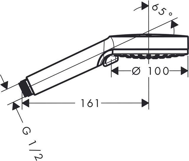 Hansgrohe Handbrause Crometta Vario, weiß/chrom, Brausekopf d = 100 mm-26330400