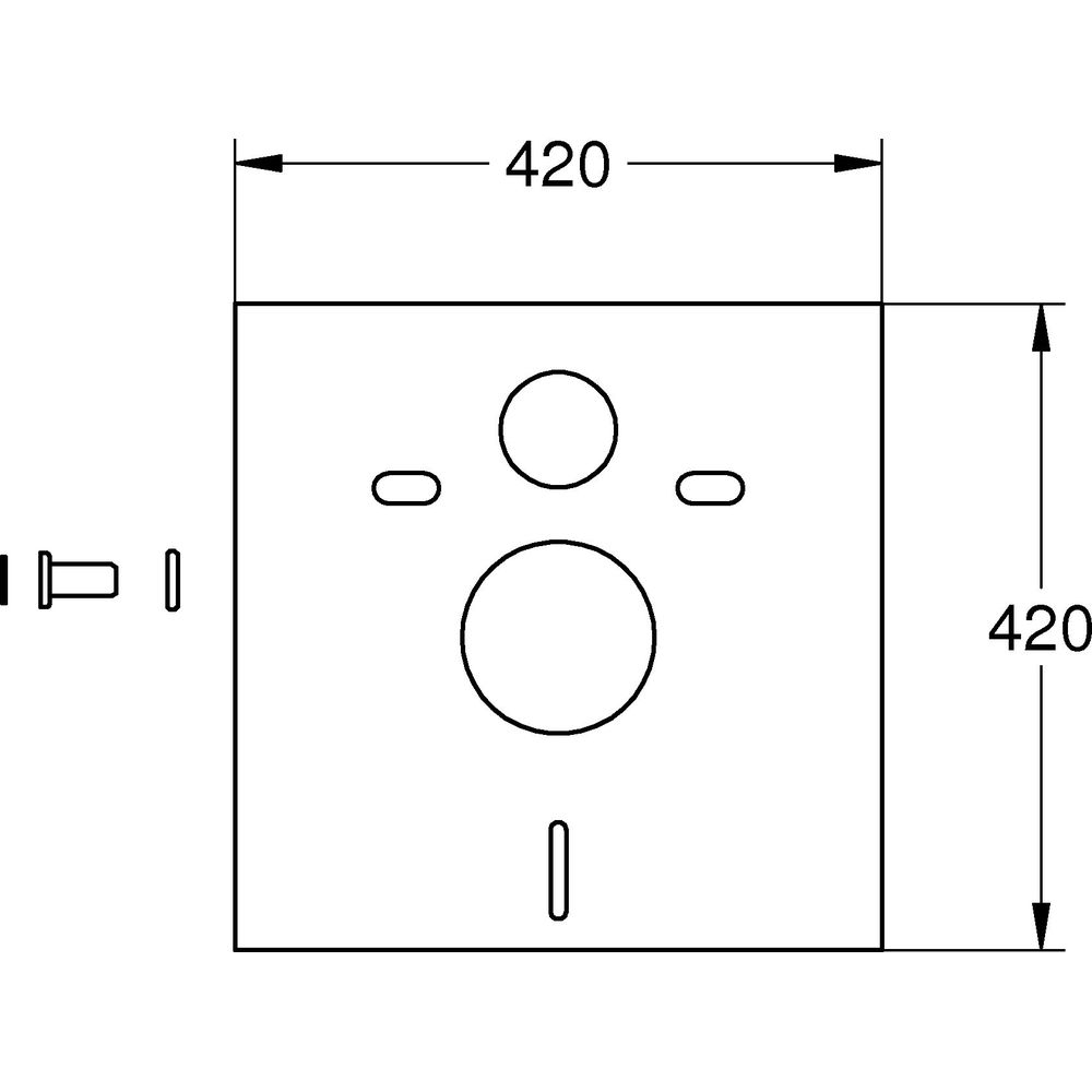 GROHE WC-Schallschutz-Set Schallschutzmatte und 2 Gummihülsen