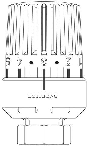 Oventrop Thermostat Uni LA 7-28 GradC, weiß, mit Flüssig-Fühler, mit Nullstellung