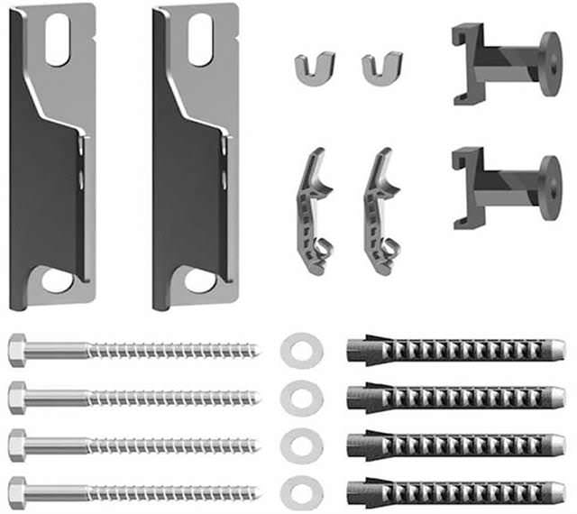 Kermi Wandkonsolen-Set (kurz) für Flachheizkörper Wandabstand 30 mm, verzinkt-ZB02640005