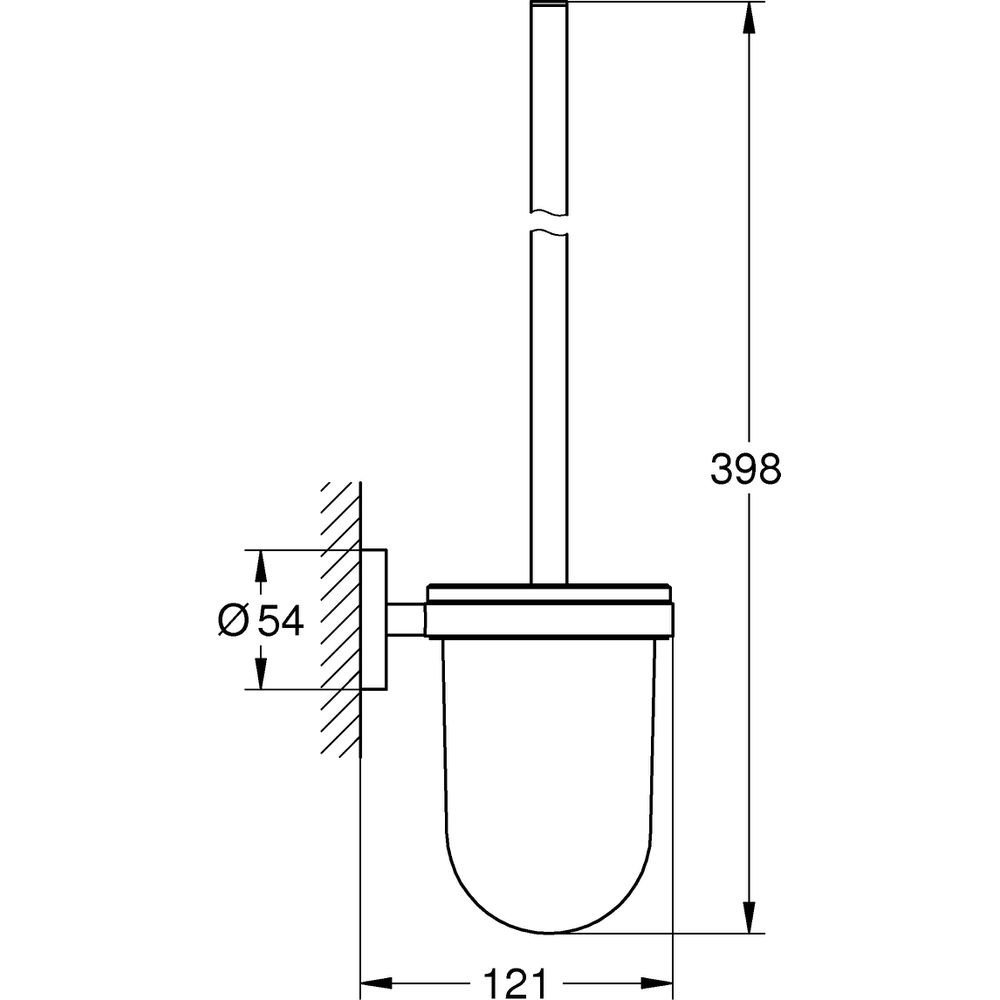 GROHE WC-Bürstengarnitur Essentials Wandmontage, verdeckte Befestigung, chrom