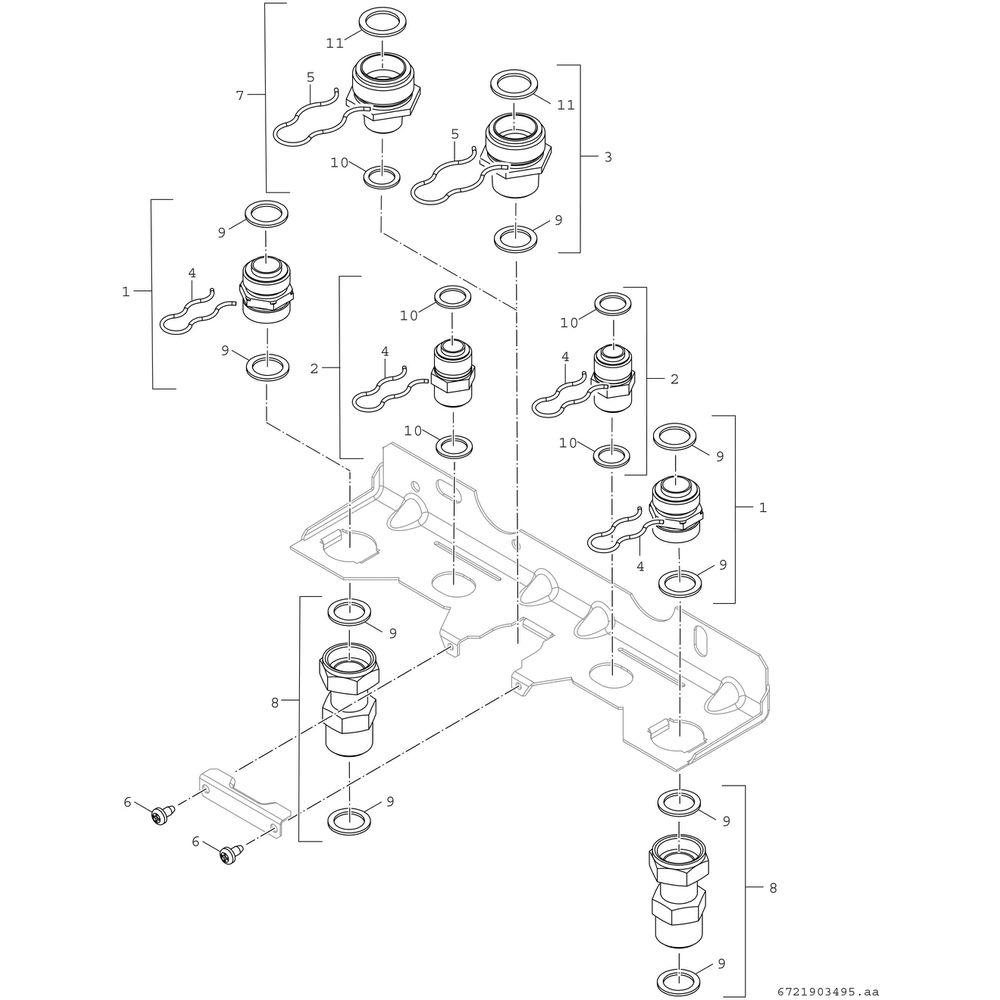 BOSCH Montageanschlussplatte IW-MV-1 für Erdgas