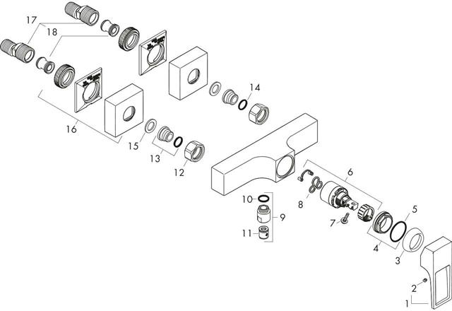 hansgrohe Brause-Einhebelmischer Metropol AP, mit Bügelgriff, chrom-74560000