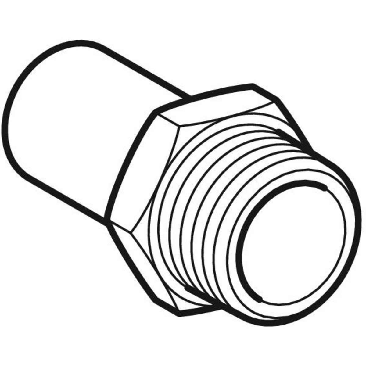 Geberit Übergang mit Außengewinde und Einschubende Rotguss Mapress 22 mm x R 3/4 61936-61936