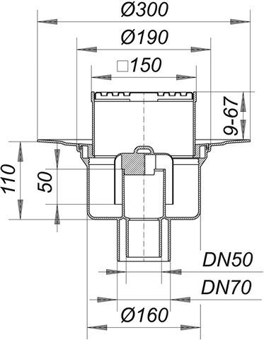 Dallmer Bodenablauf 61 HT/KE-611253