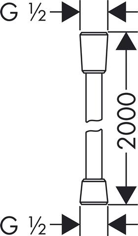 Hansgrohe Brauseschlauch Isiflex 200 cm, chrom-28274000