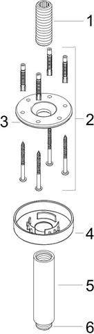 hansgrohe Deckenanschluss 100mm, chrom, DN 15, runde Rosette-27393000