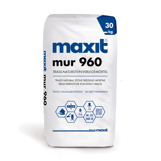 Maxit MUR 960 Trassnatursteinverlegemörtel 30 kg/Sack (42 Sack/Pal)-115429