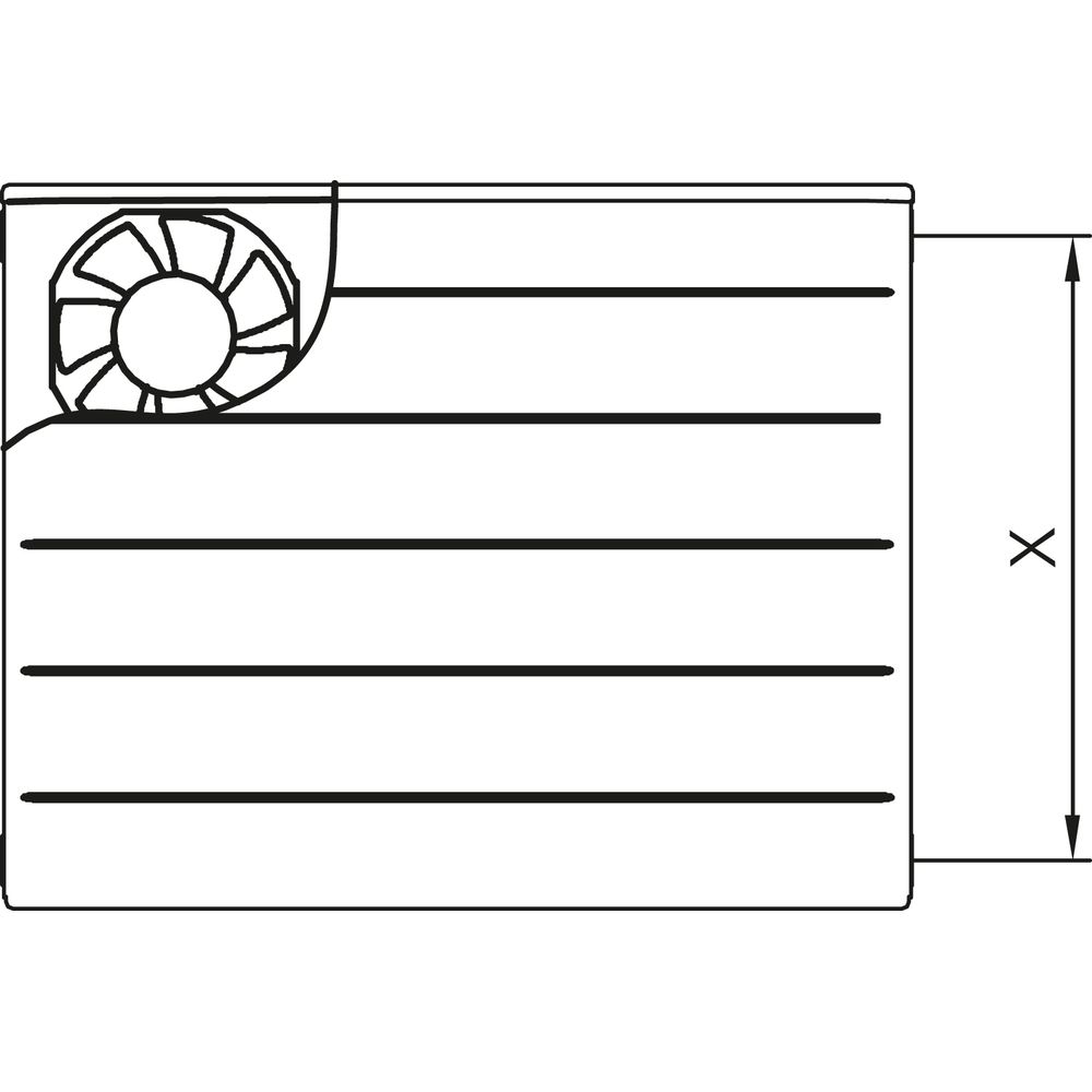 Kermi x-flair Line-Kompakt Wärmepumpenheizkörper Typ22-PLK2L0550601N1K