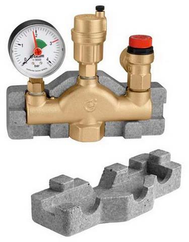 Caleffi Kesselsicherheitsgruppe, 1", 3 bar, mit Isolierung, bis 50 kW 