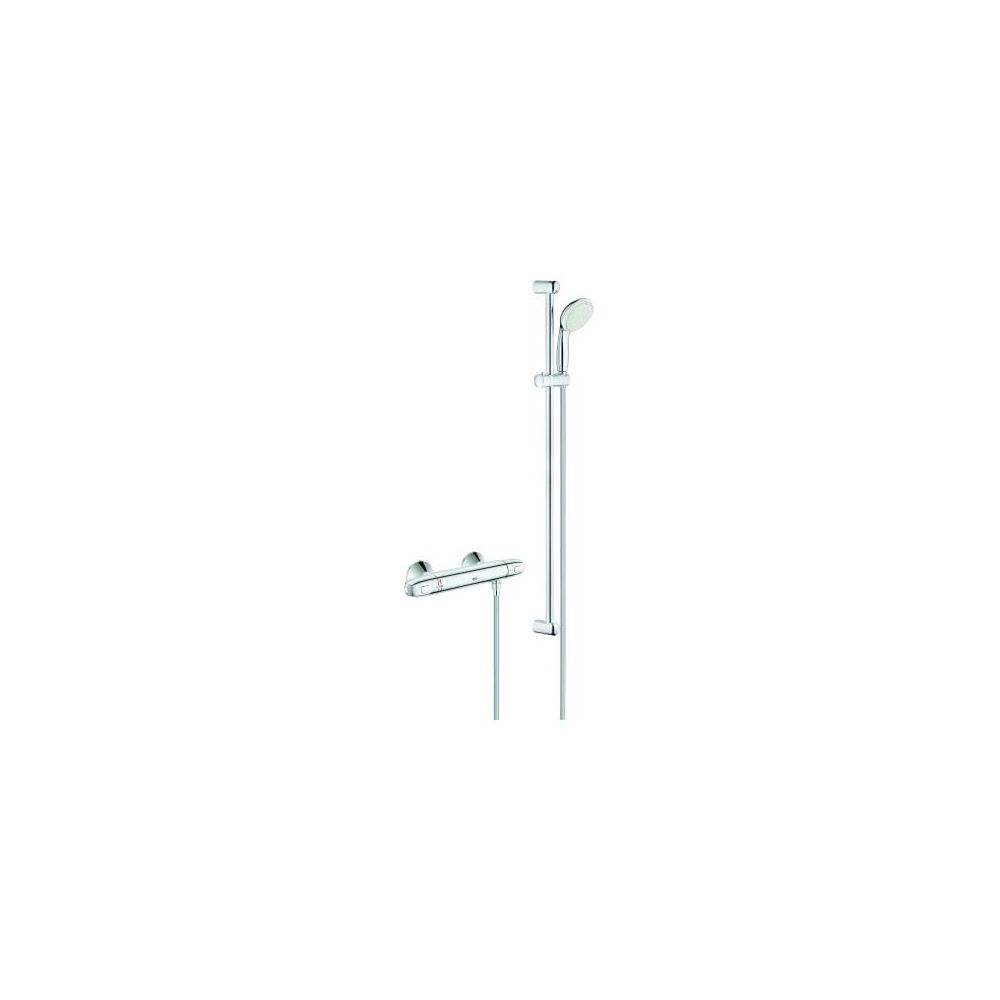 GROHE Brause-Thermostat Grohtherm 1000 1/2", mit Brausegarnitur 90 cm, chrom -34824004