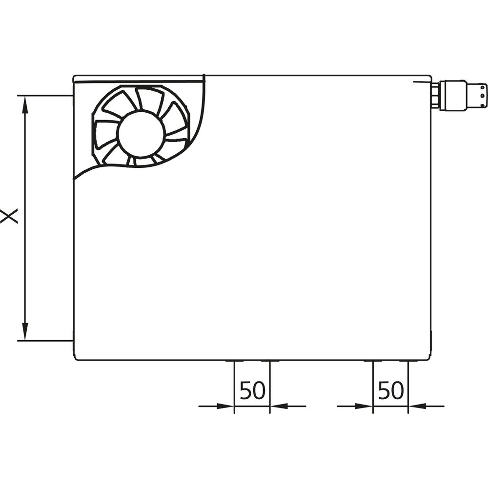 Kermi x-flair Plan-Ventil Plus Wärmepumpenheizkörper Typ22-PTP2L0600601L1K