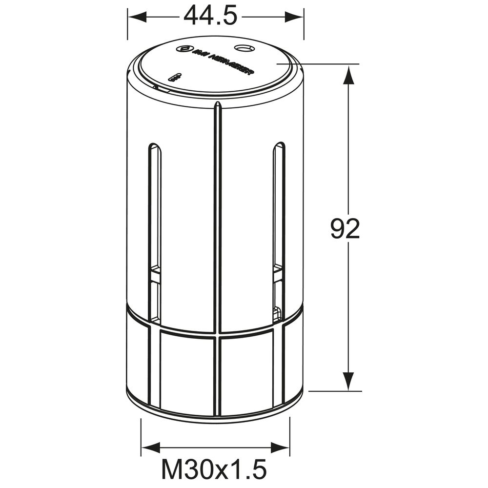 Heimeier Thermostat-Kopf Halo-B Behördenmodell, weiß