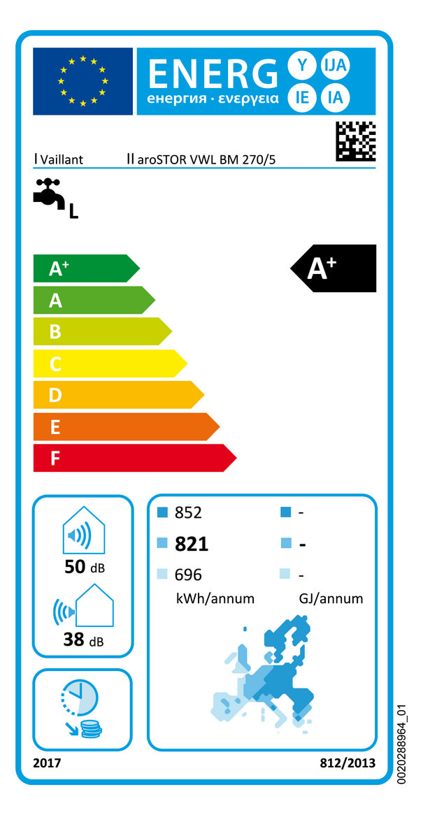 Vaillant Trinkwasserwärmepumpe aroSTOR VWL BM 270/5