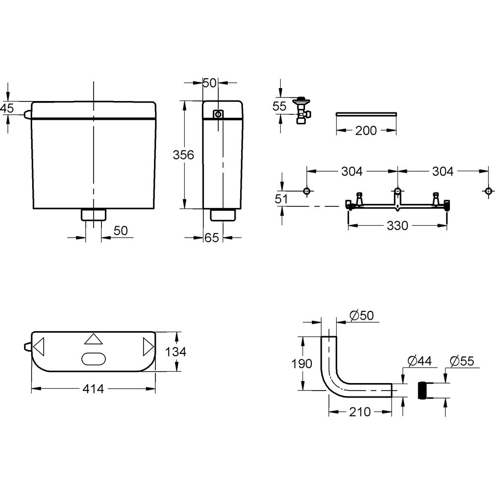 GROHE AP-Spülkasten 6-9 l einstellbar, Spülung unterbrechbar, alpinweiß-37791SH0