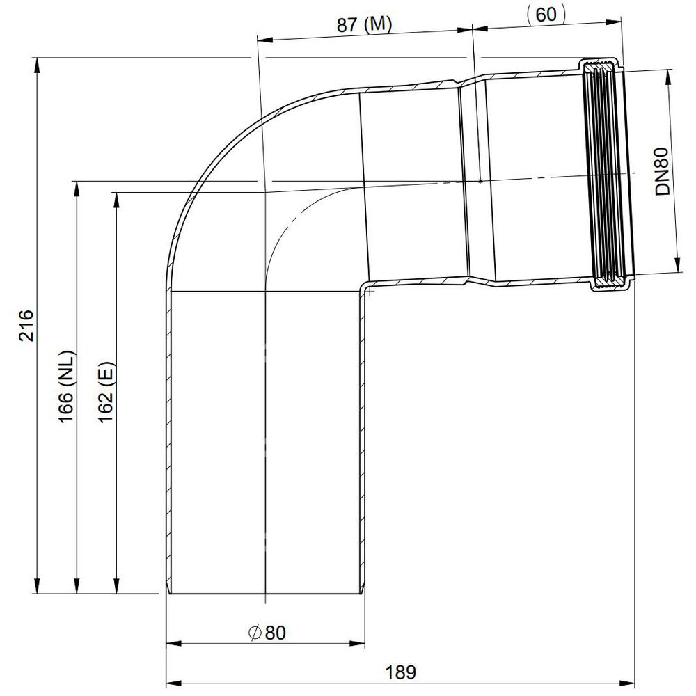 ATEC Bogen PolyTop 87°, DN 80-01316