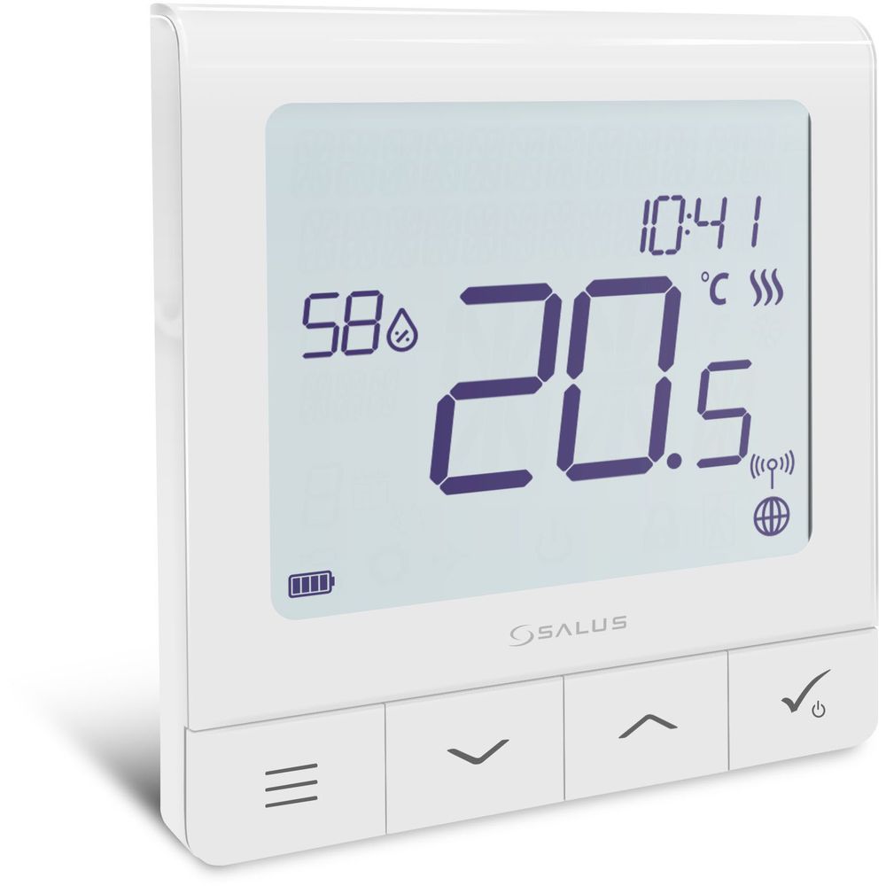 SALUS Raumthermostat QUANTUM SQ610RF integrierte Lithium Akku, Zigbee 2,4 GHz, Funkversion